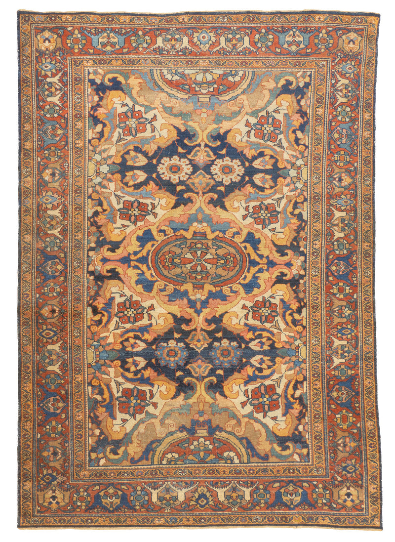 Fine Antique Mahal/Farahan Rug 4'7'' x 6'7''