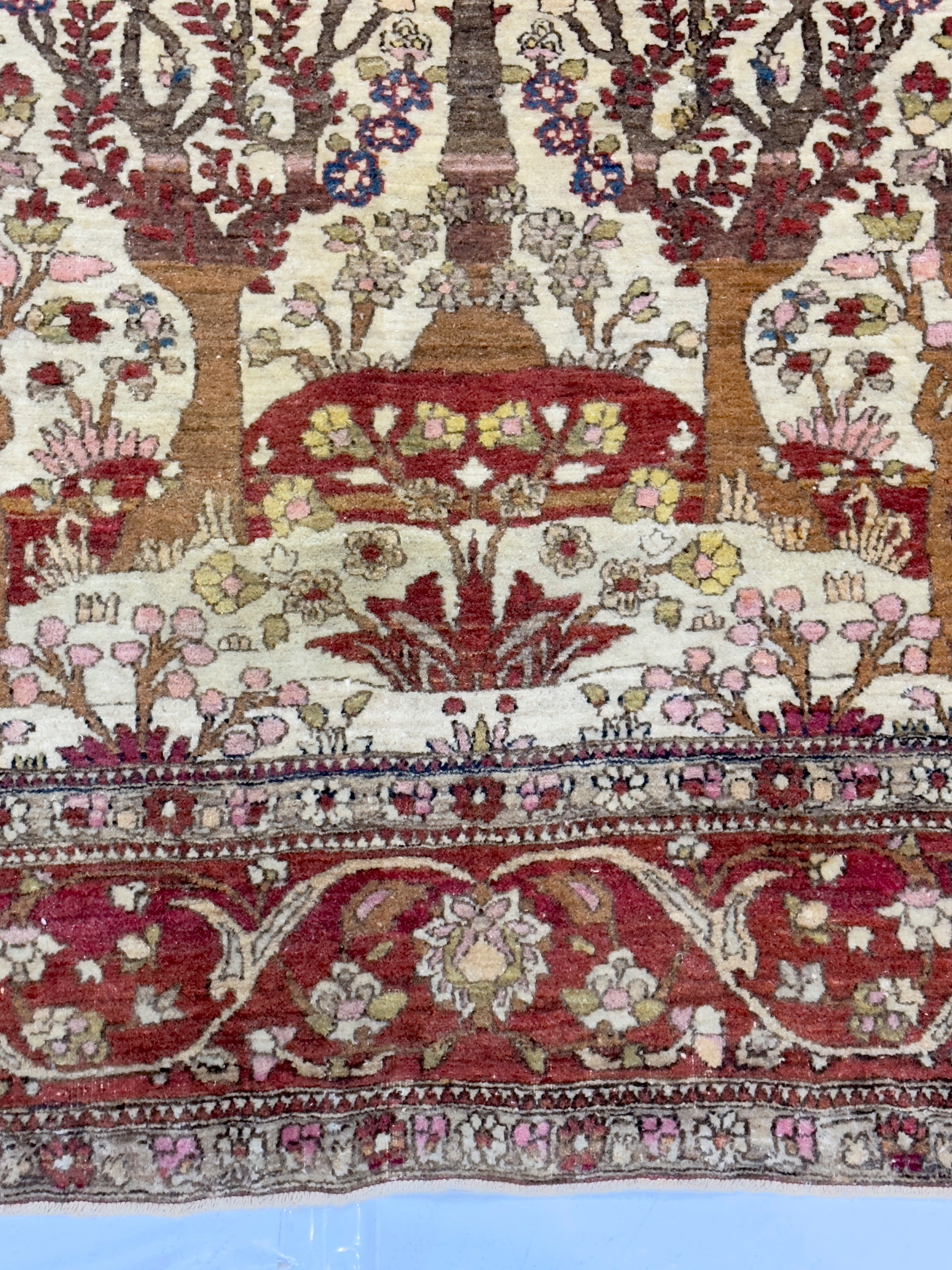 Antique  Tehran Rug 4' 3'' x 6' 3''