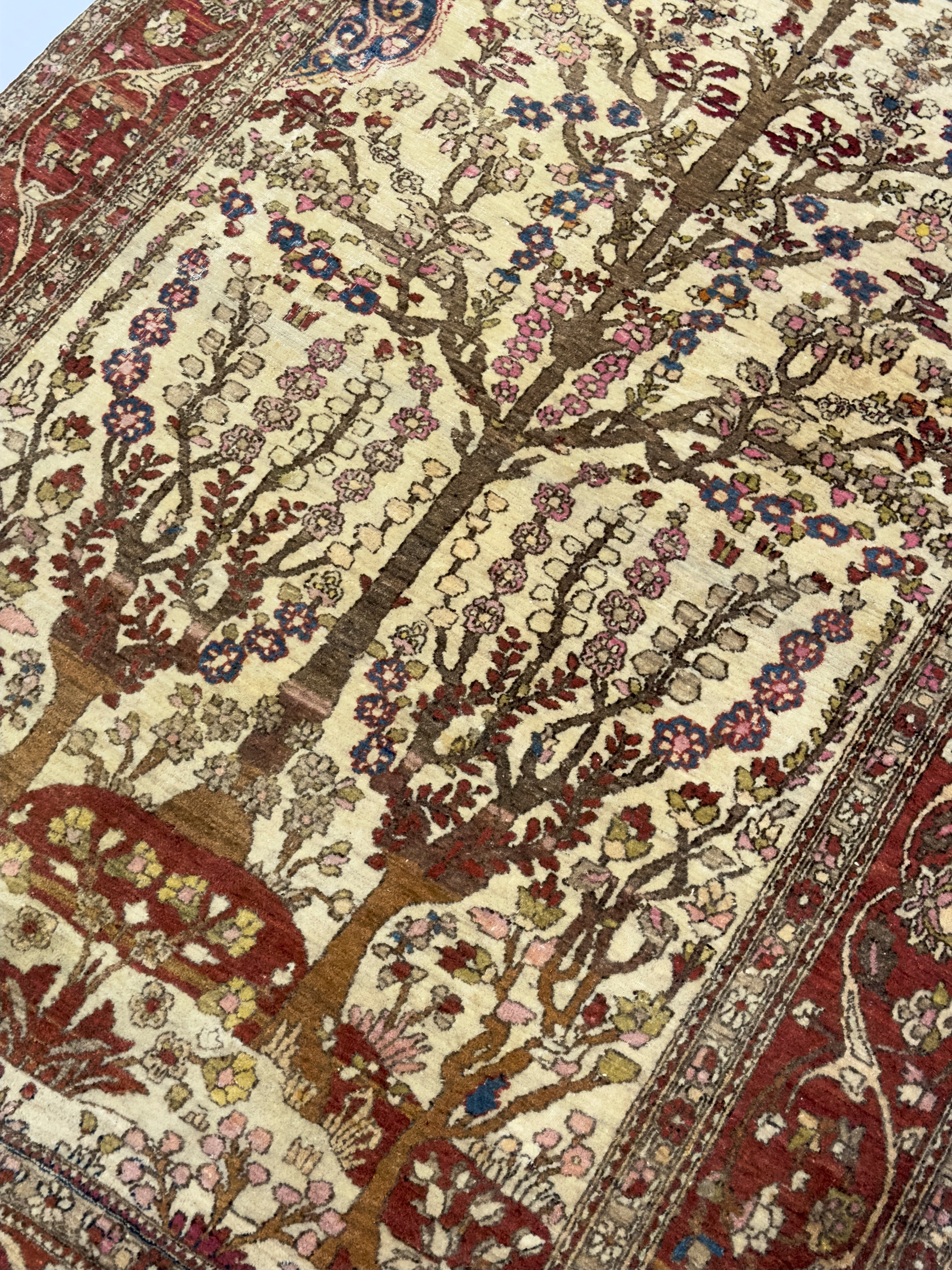 Antique  Tehran Rug 4' 3'' x 6' 3''