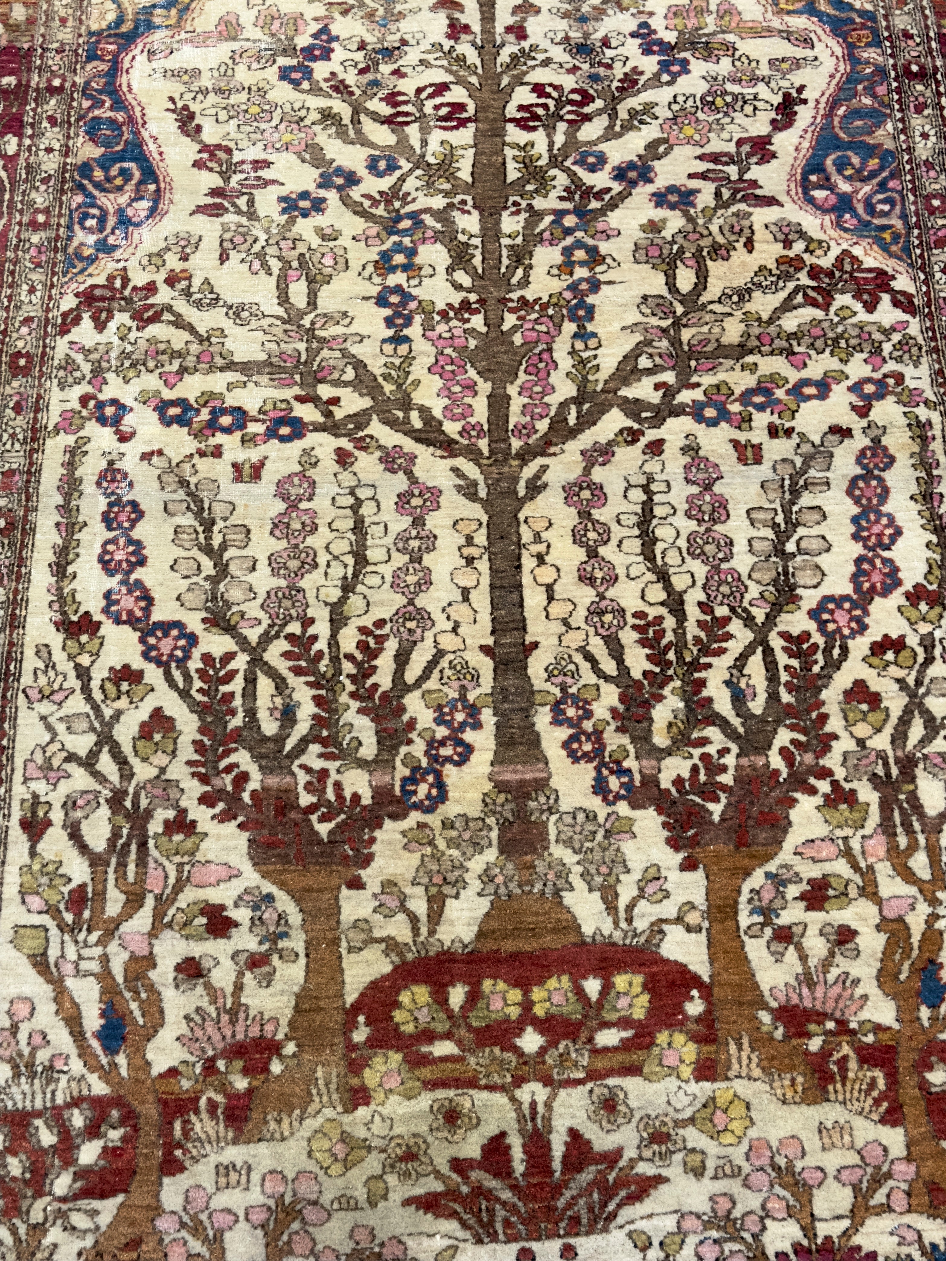 Antique  Tehran Rug 4' 3'' x 6' 3''