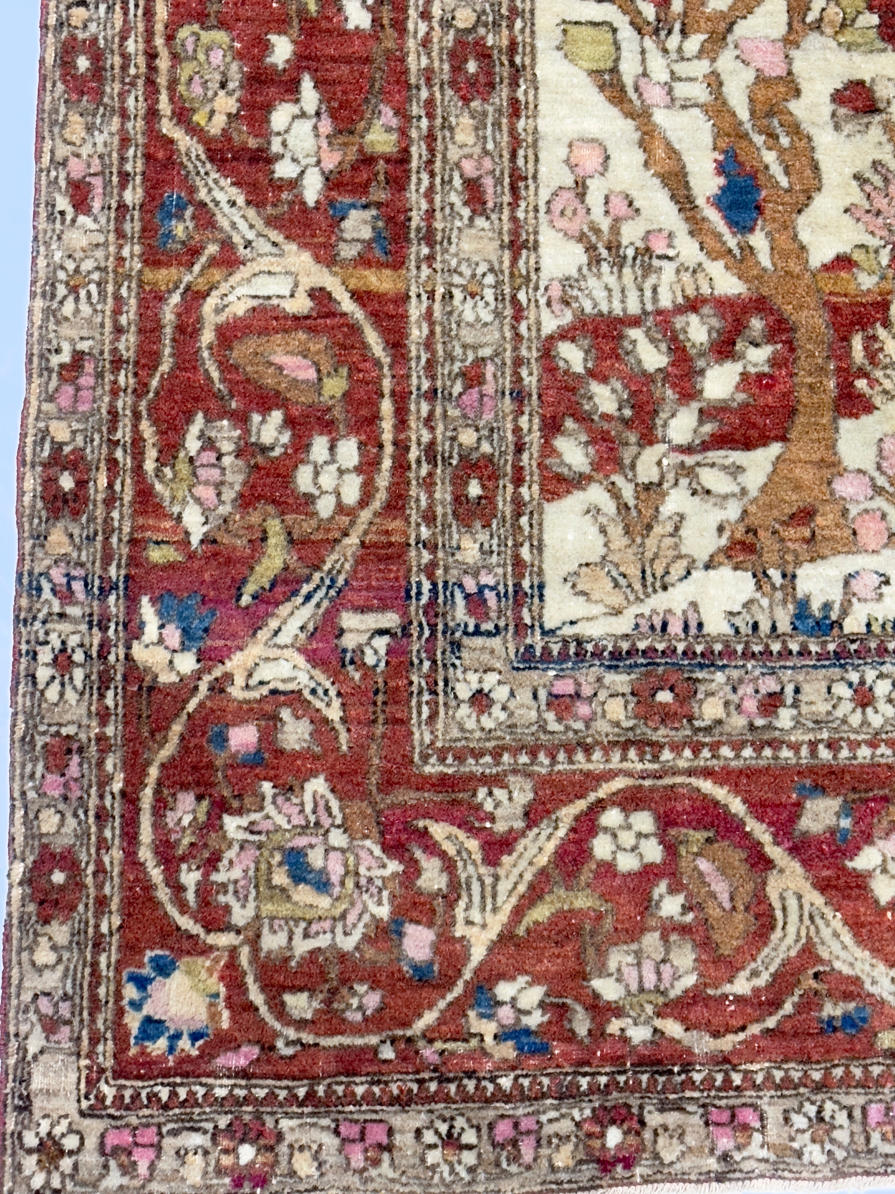 Antique  Tehran Rug 4' 3'' x 6' 3''