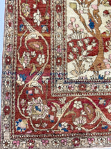Antique  Tehran Rug 4' 3'' x 6' 3''
