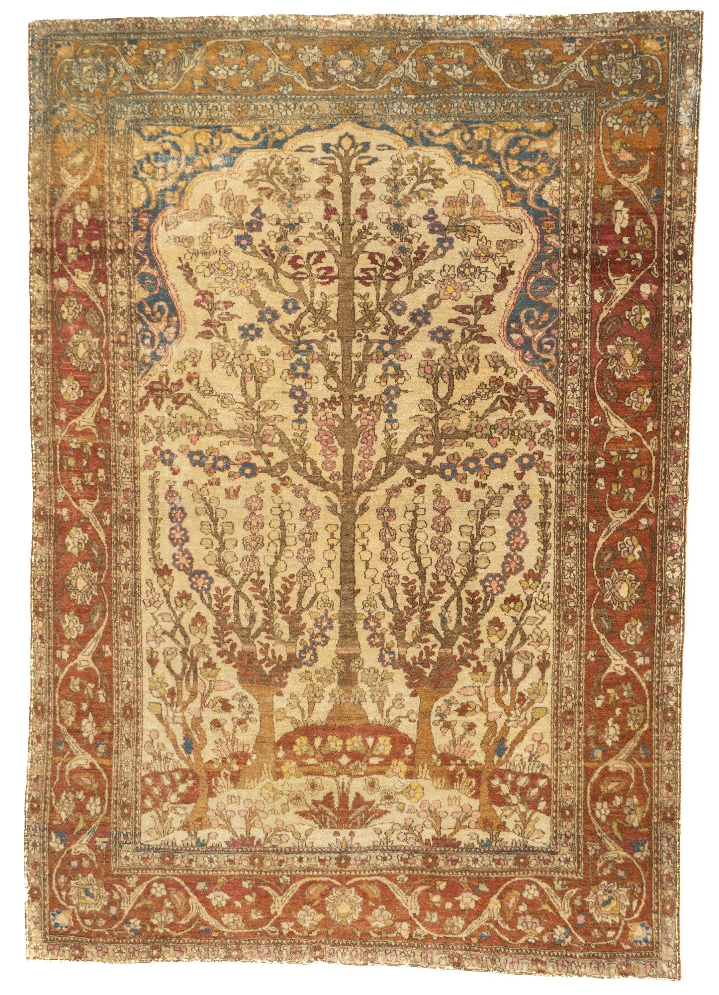 Antique  Tehran Rug 4' 3'' x 6' 3''
