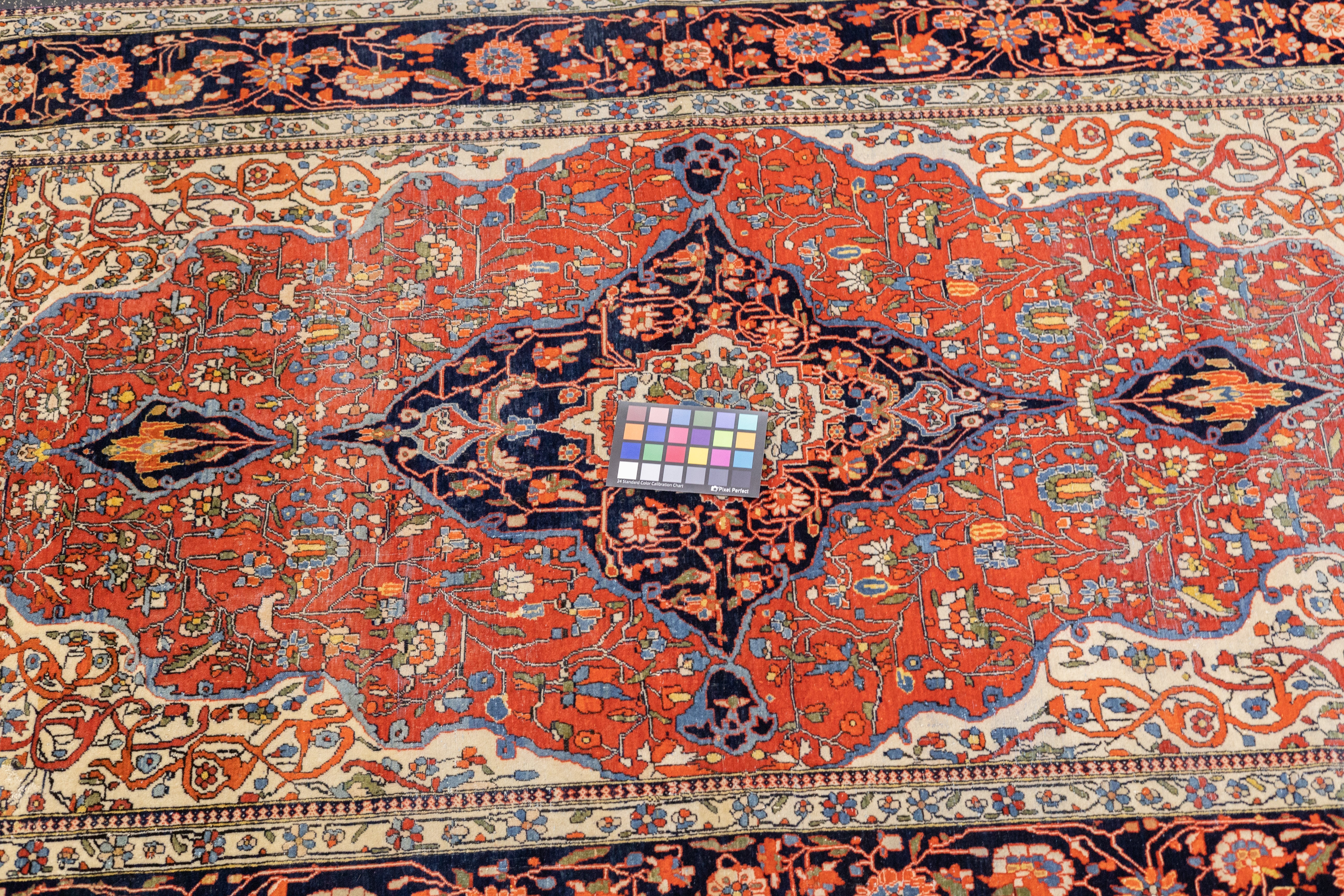 Antique Mohtasham Kashan Rug 4' 3" x 6' 5"