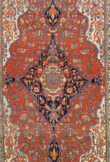 Antique Mohtasham Kashan Rug 4' 3" x 6' 5"