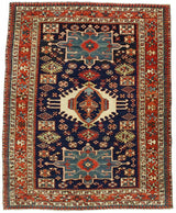 Fine Antique  Karajeh Heriz Rug 4'7" x 5' 10''