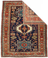 Fine Antique  Karajeh Heriz Rug 4'7" x 5' 10''