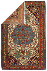 Antique Farahan Sarouk Rug 4'3" x 6' 7"