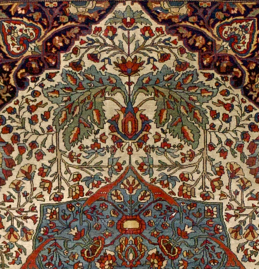 Antique Farahan Sarouk Rug 4'3" x 6' 7"