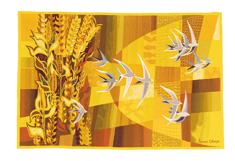 Fine Mid century French tapestry Signed by Simon Chaye 4' 0
