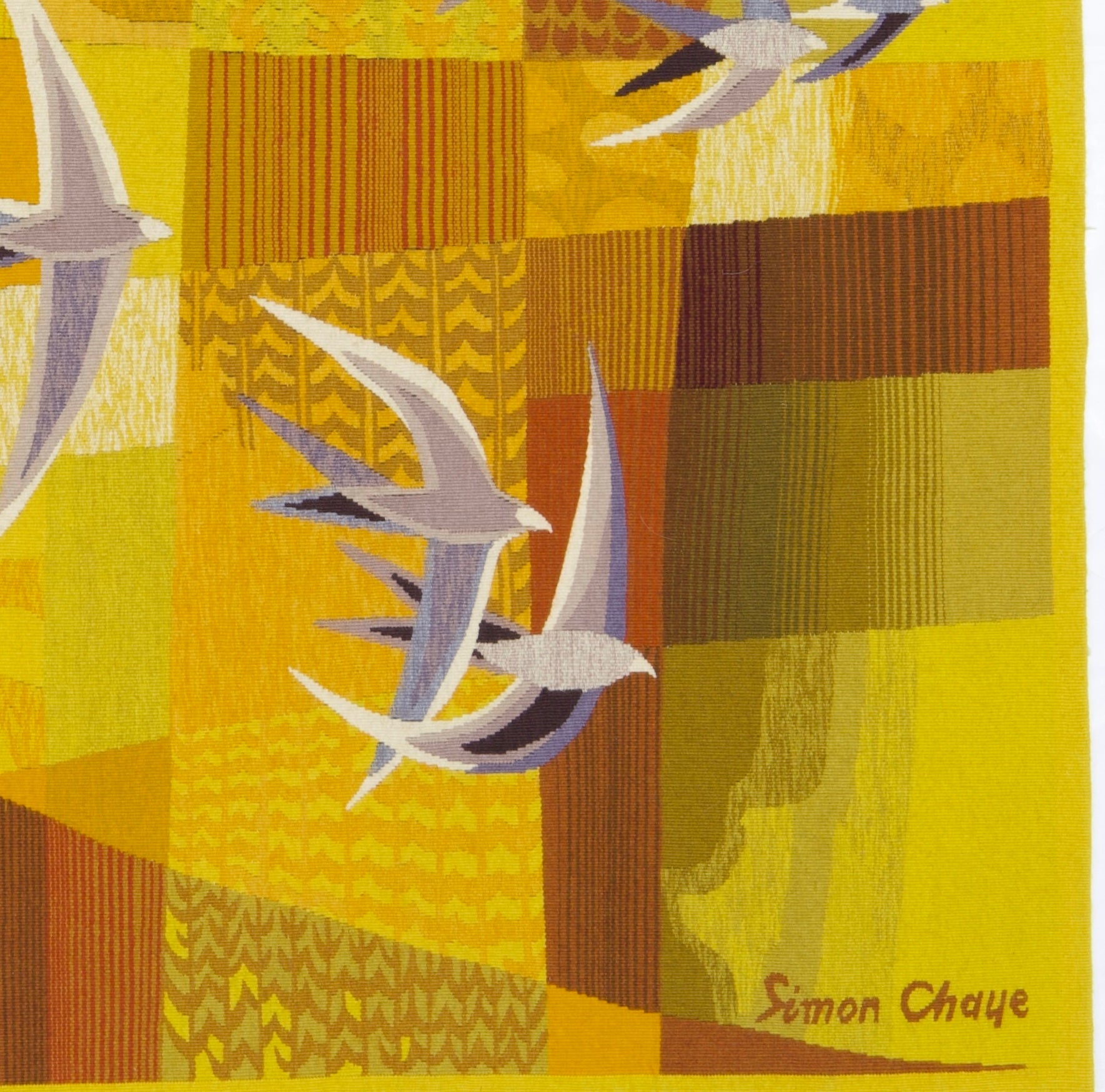 Fine Mid century French tapestry Signed by Simon Chaye 4' 0" x 6' 2"