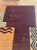 French Art Deco Rug 7' 2'' x 9' 1''