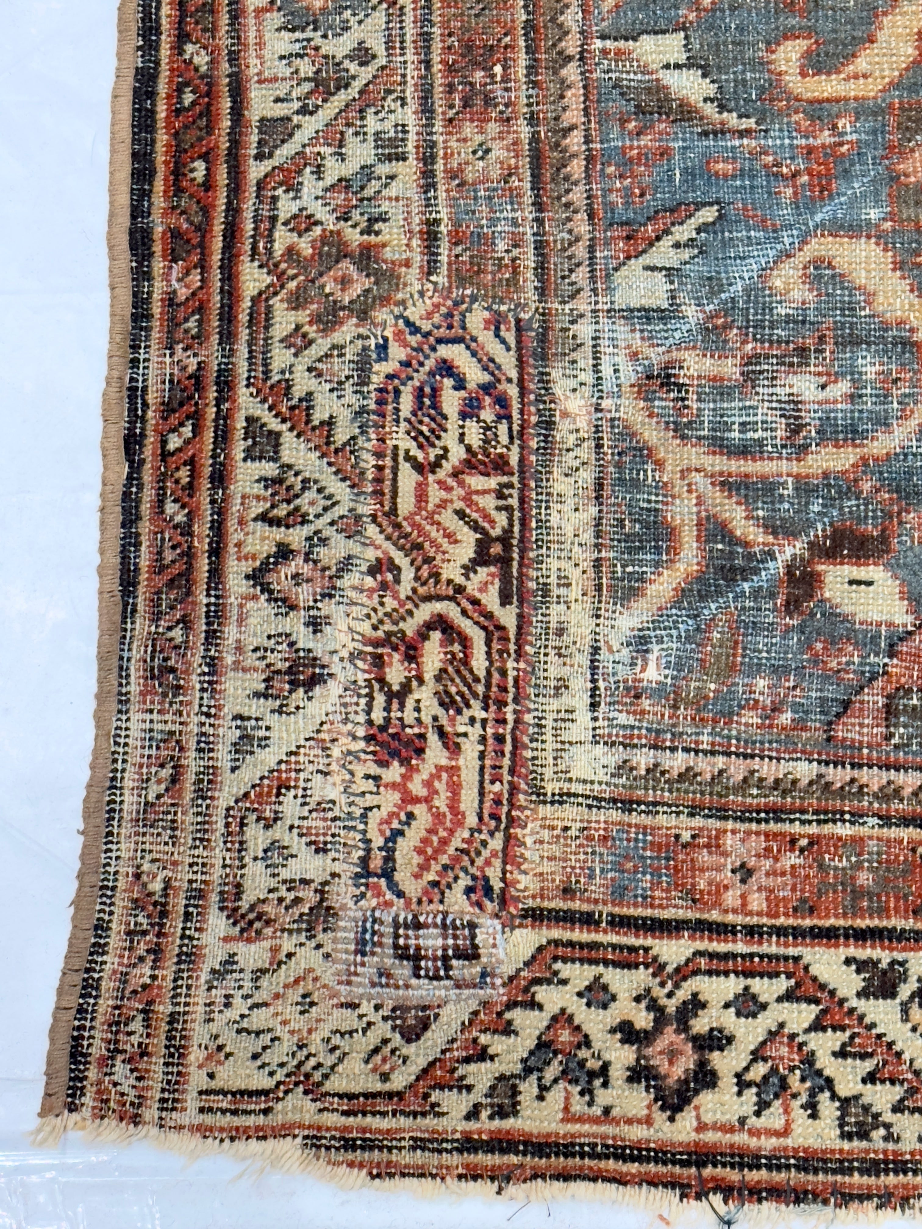 Antique Shabby Chic Sultanabad Mahal Rug 5' 5'' x 9' 5''