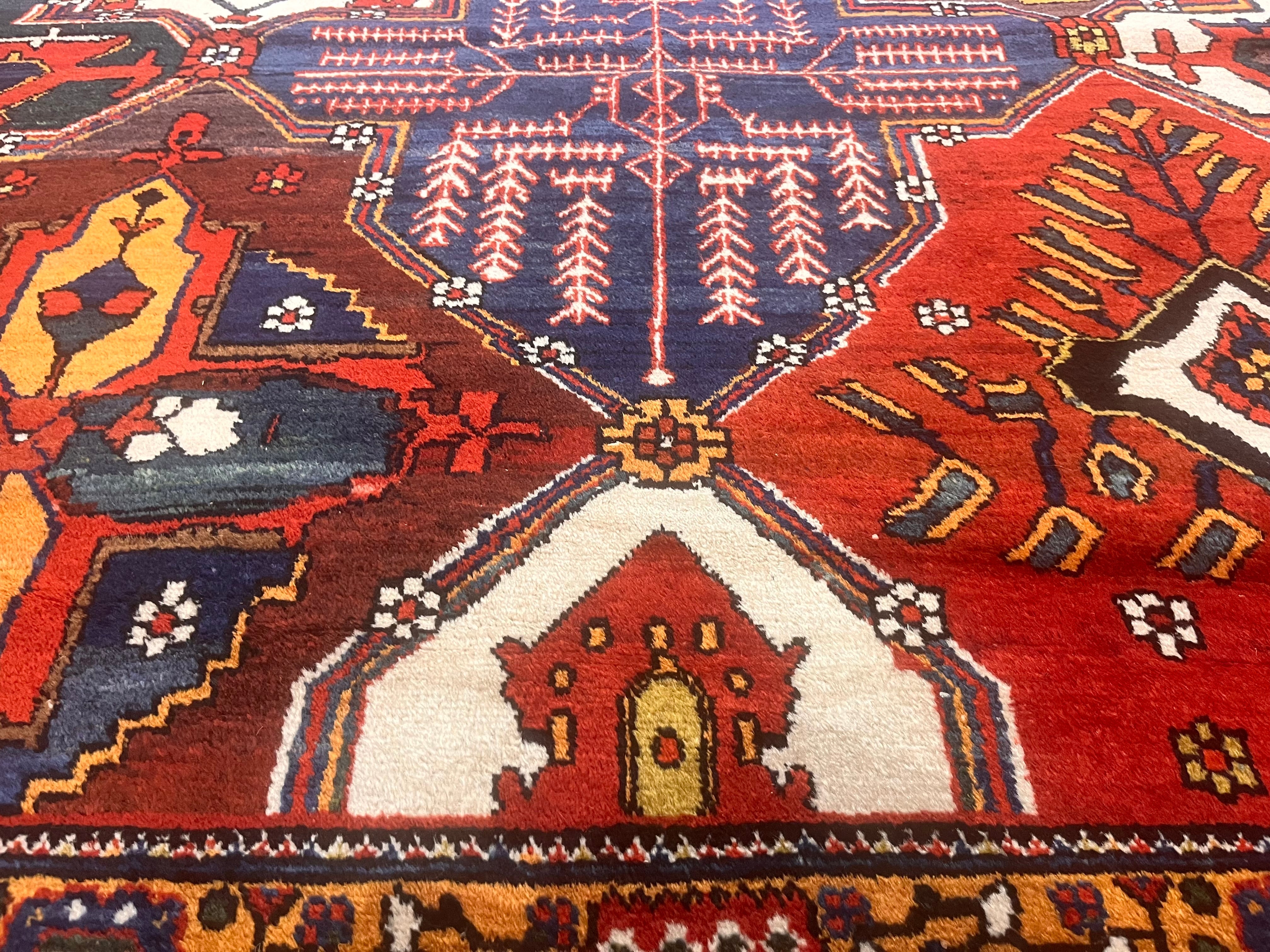Antique Bakhtiari Rug 13' 6'' x 20' 5''