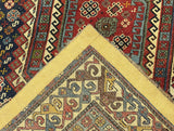Antique Caucasian Shirvan Rug 3' 11" x 9'