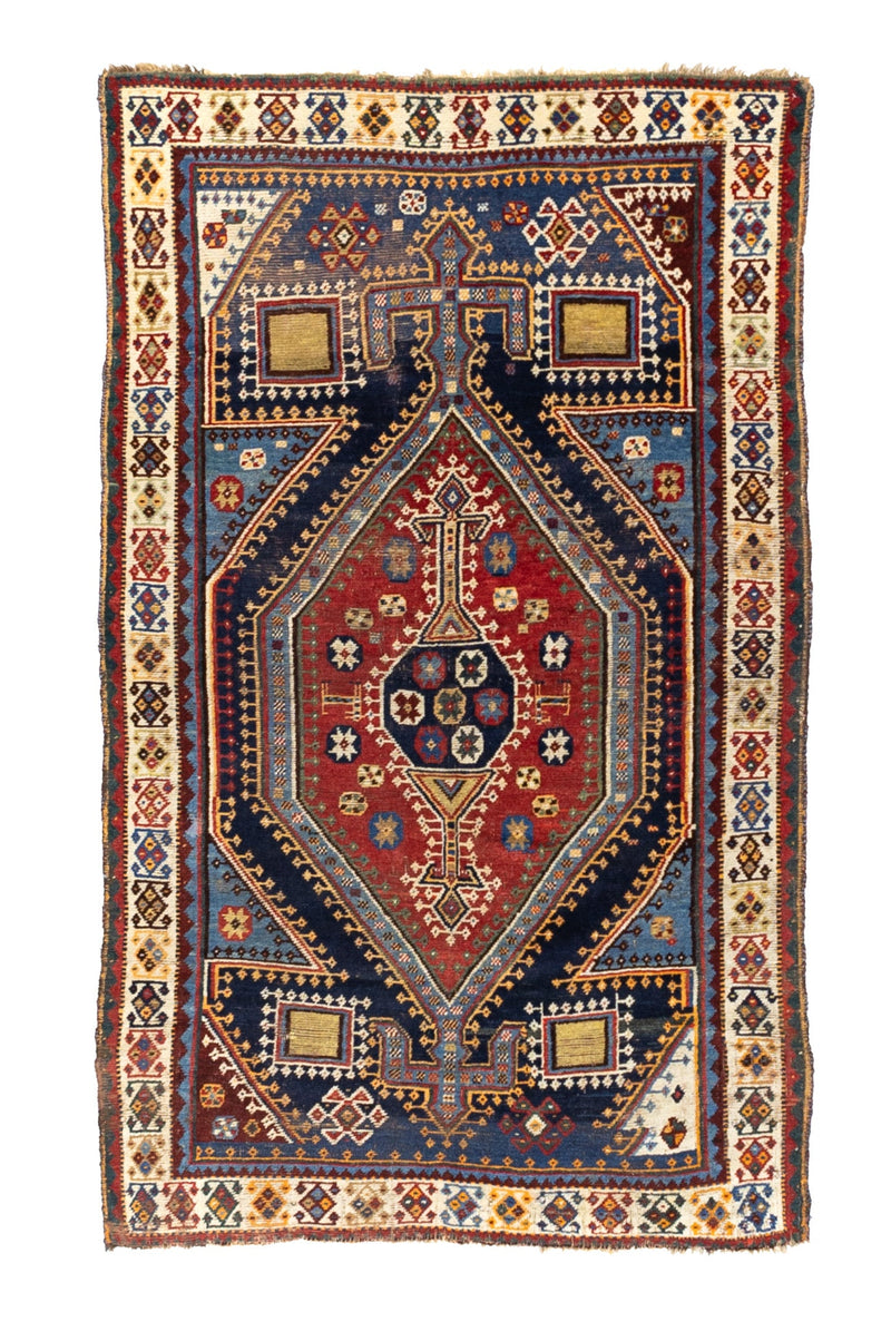 Antique Tribal  Qashqai Gabbeh Rug 4'5