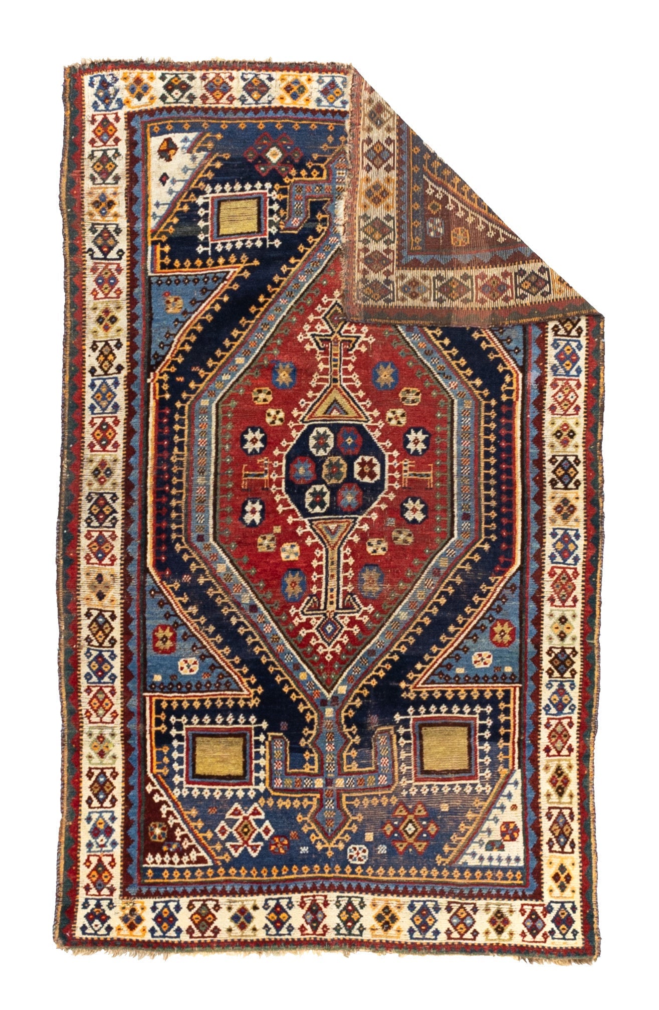 Antique Tribal  Qashqai Gabbeh Rug 4'5" x 7' 1''
