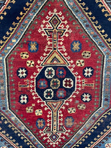 Antique Tribal  Qashqai Gabbeh Rug 4'5" x 7' 1''