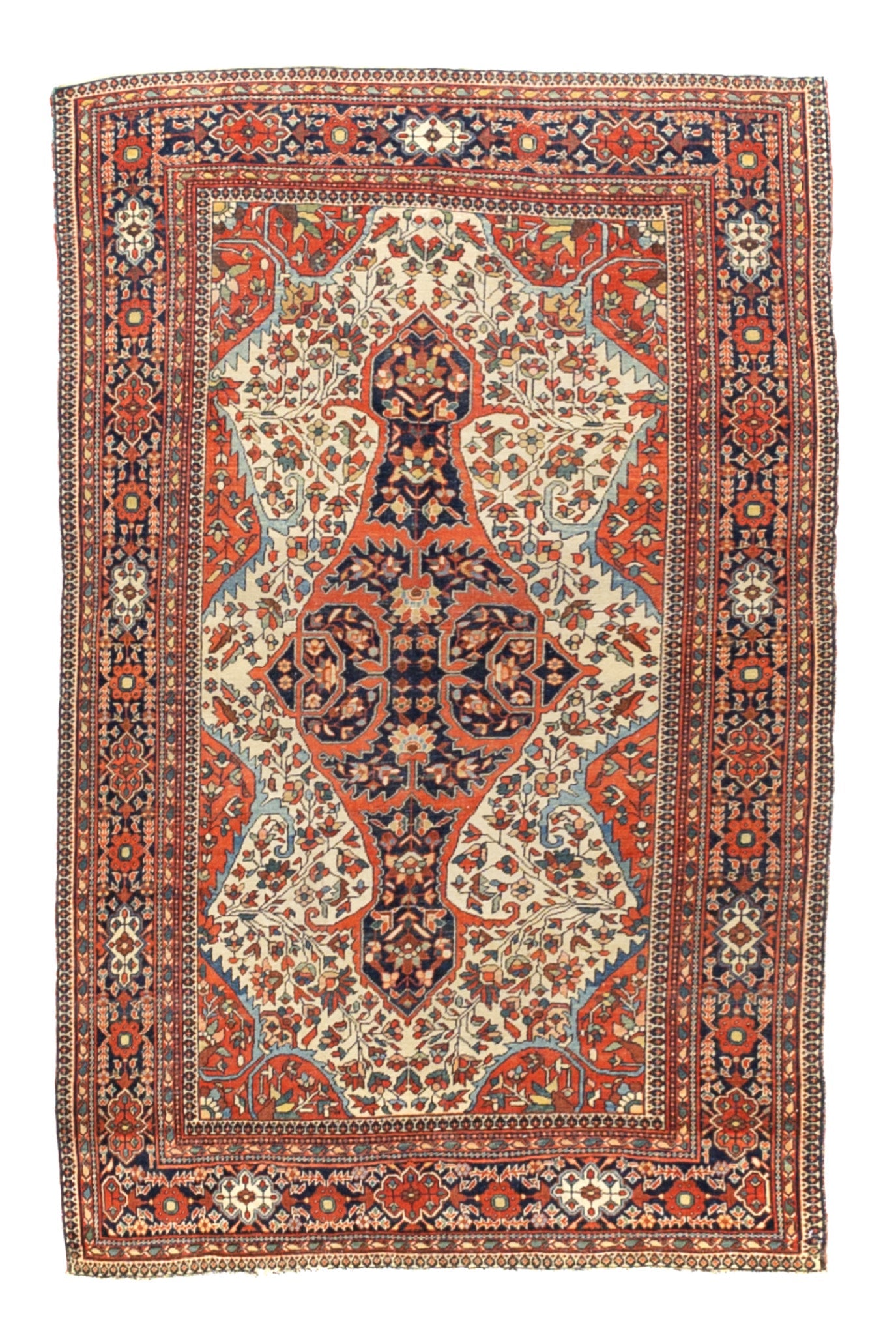 Antique  Farahan Sarouk Rug 4'3" x 6' 11"