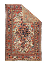 Antique  Farahan Sarouk Rug 4'3" x 6' 11"