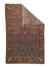 Antique Persian Dabir Kashan Rug 4' 2" x 6' 8''