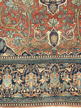 Antique Mohtasham Kashan Rug 4'4" x 6' 9"
