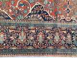 Antique Mohtasham Kashan Rug 4'4" x 6' 9"