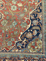 Antique Mohtasham Kashan Rug 4'4" x 6' 9"