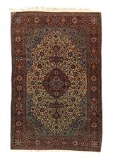 Antique Persian Isfahan Rug 4'4" x 6' 6"