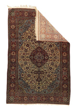 Antique Persian Isfahan Rug 4'4" x 6' 6"