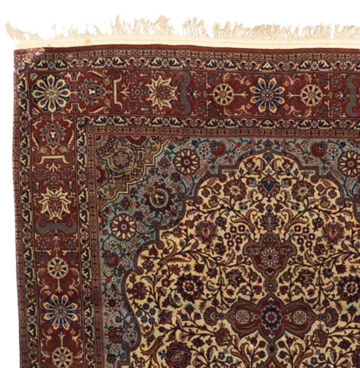 Antique Persian Isfahan Rug 4'4" x 6' 6"