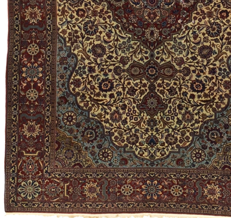 Antique Persian Isfahan Rug 4'4" x 6' 6"