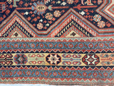 Antique  Qashqai Rug 4'5" x 7' 7"