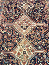 Antique  Qashqai Rug 4'5" x 7' 7"