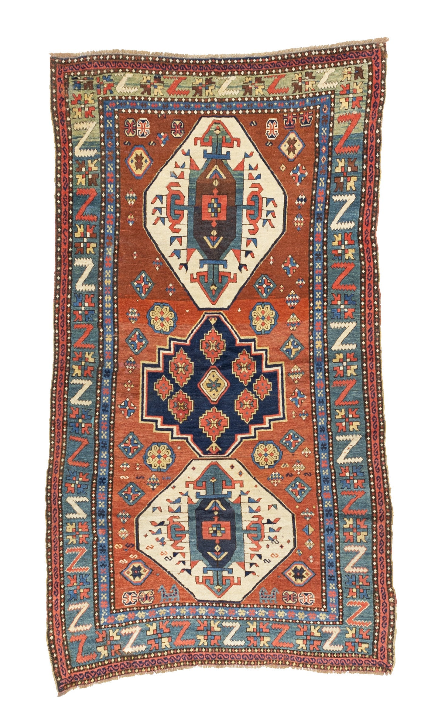 Antique Caucasian Kazak Rug 5' 0" x 9' 0"