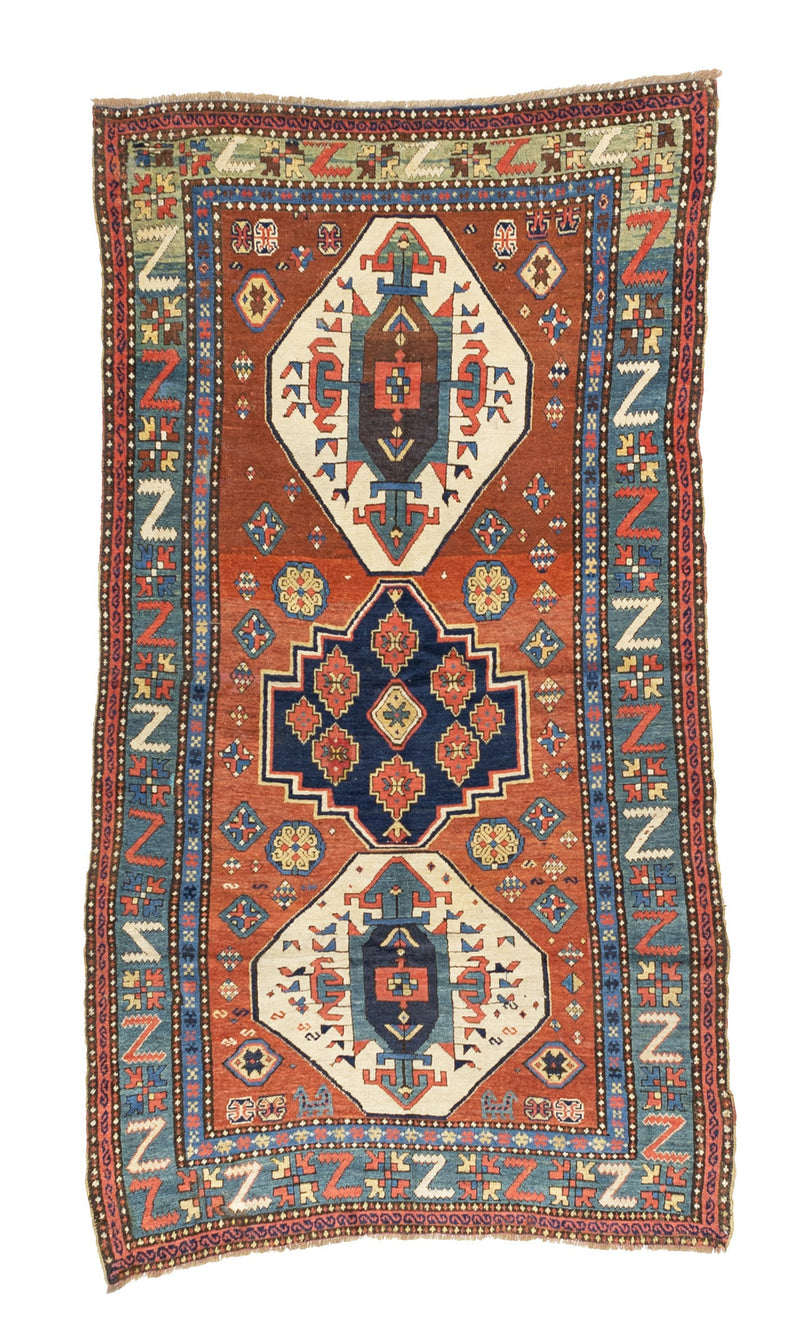 Antique Caucasian Kazak Rug 5' 0