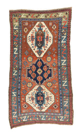 Antique Caucasian Kazak Rug 5' 0" x 9' 0"