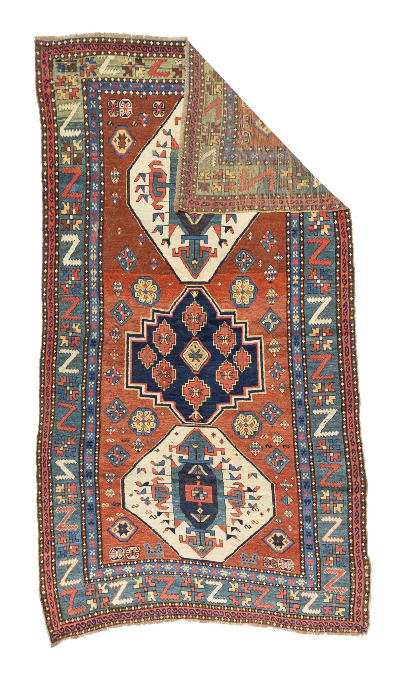 Antique Caucasian Kazak Rug 5' 0" x 9' 0"
