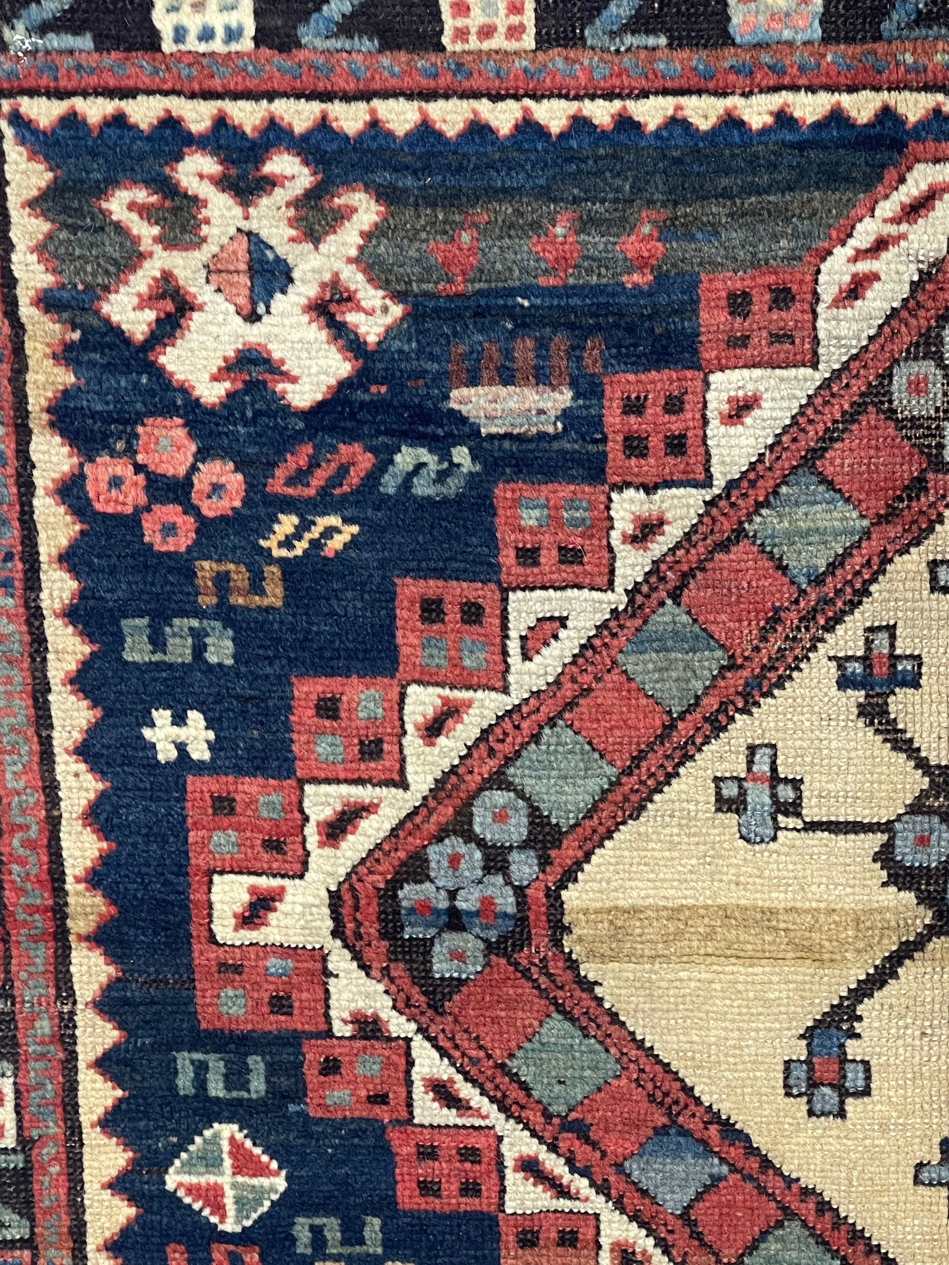 Antique Caucasian Shirvan Rug 4'5" x 8' 5''