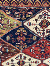 Antique Tribal Afshar Rug 4' 10" x 6' 2"
