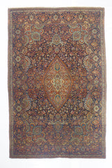 Antique Dabir Kashan Rug 4' 4" x 6' 6"