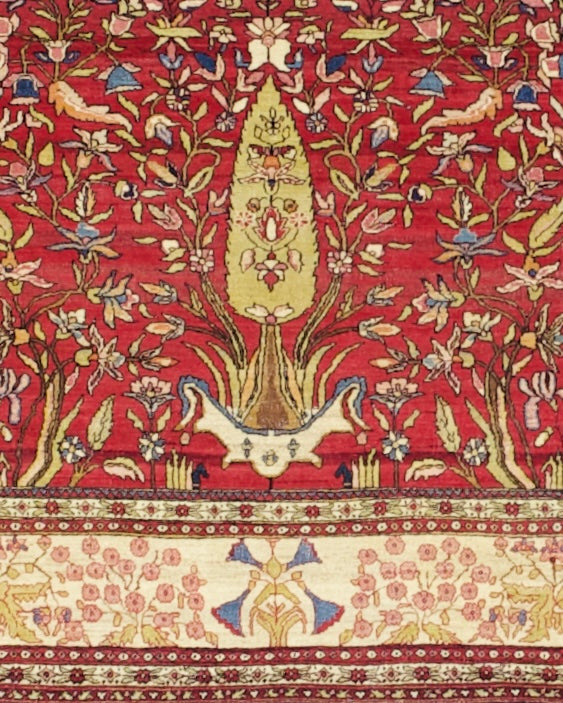 Fine Antique Isfahan Rug 4'7" x 6' 0"