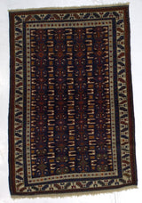 Antique Caucasian Zehour Kuba Rug 3' 7" x 5' 3''