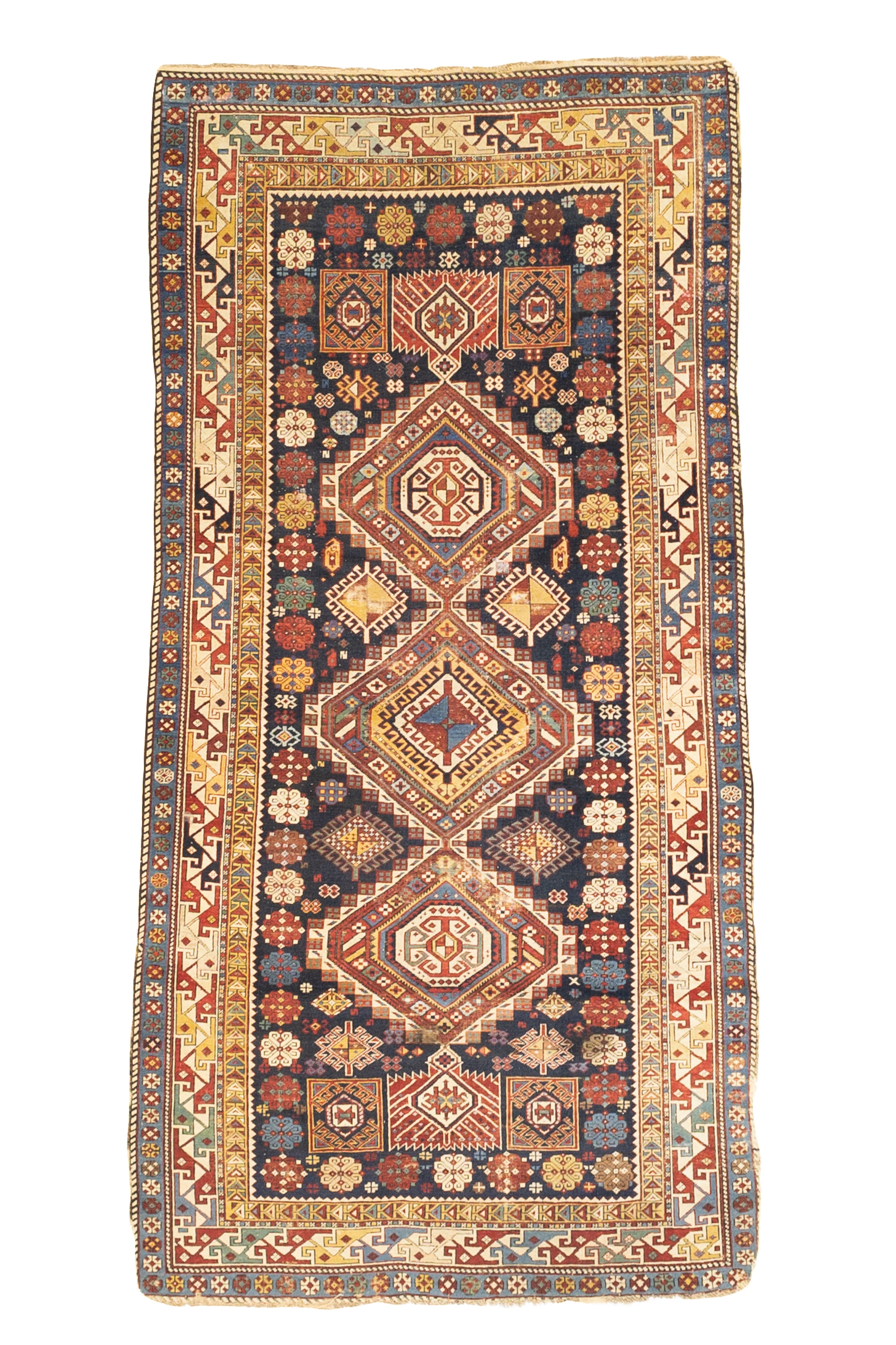 Antique Caucasian Shirvan Rug 4'  x 7' 11''
