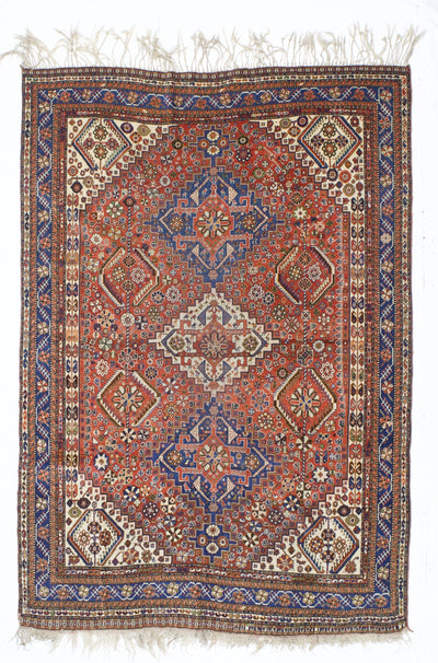 Antique Persian Qashqai Rug 5' 10'' x 8' 4''