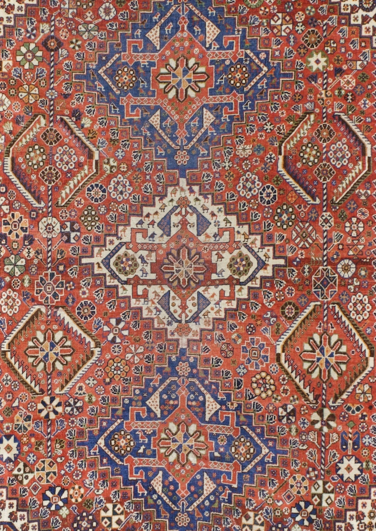 Antique Persian Qashqai Rug 5' 10'' x 8' 4''