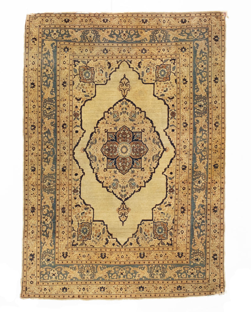 Fine Antique Haji Jalili Tabriz Wool Rug 4' 0