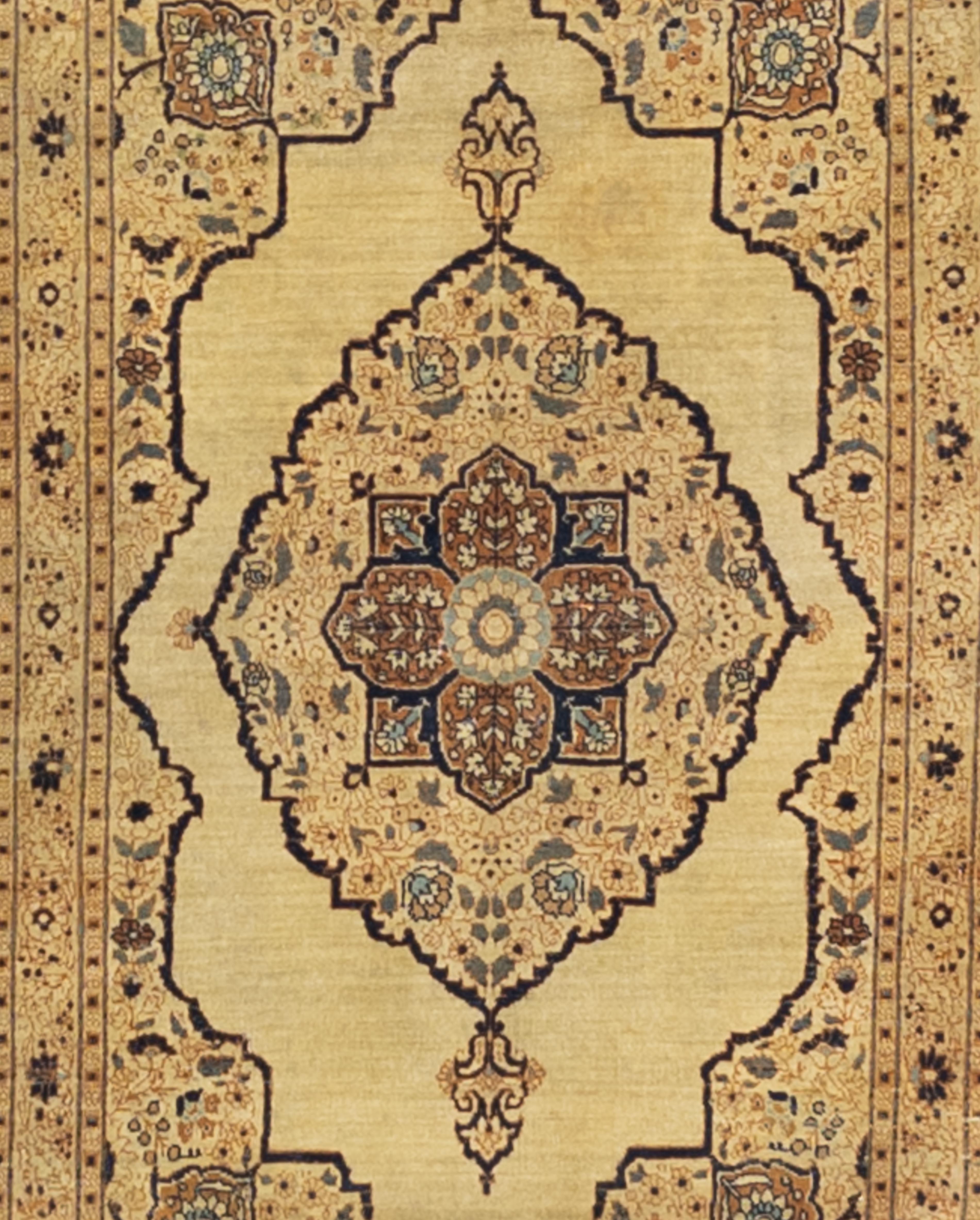 Fine Antique Haji Jalili Tabriz Wool Rug 4' 0" x 5' 9''