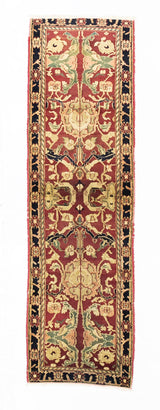 Fine Vintage Indian Agra Short Wool Runner 2' 0" x 6' 11''
