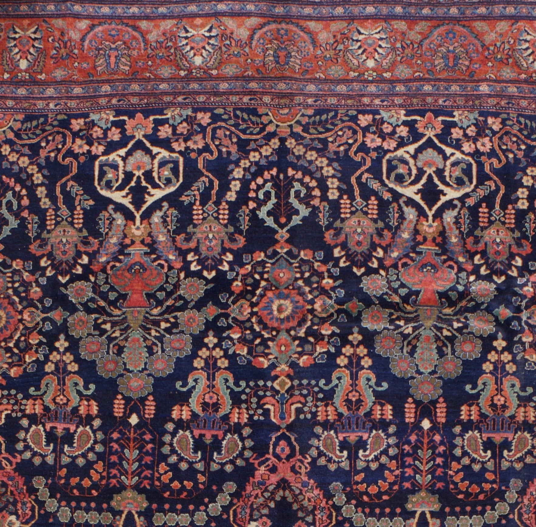 Antique  Farahan Sarouk Rug 8' 10" x 12' 2"